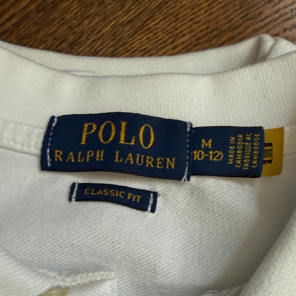 Polo by Ralph Lauren Kids' Classic White and Navy Polos - Picture 7 of 7